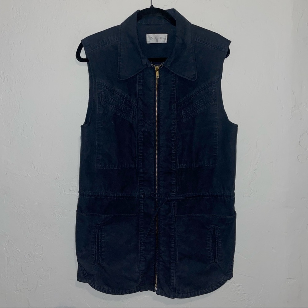 A.L.C. Taraval Utility Pocket Full-Zip Canvas Vest